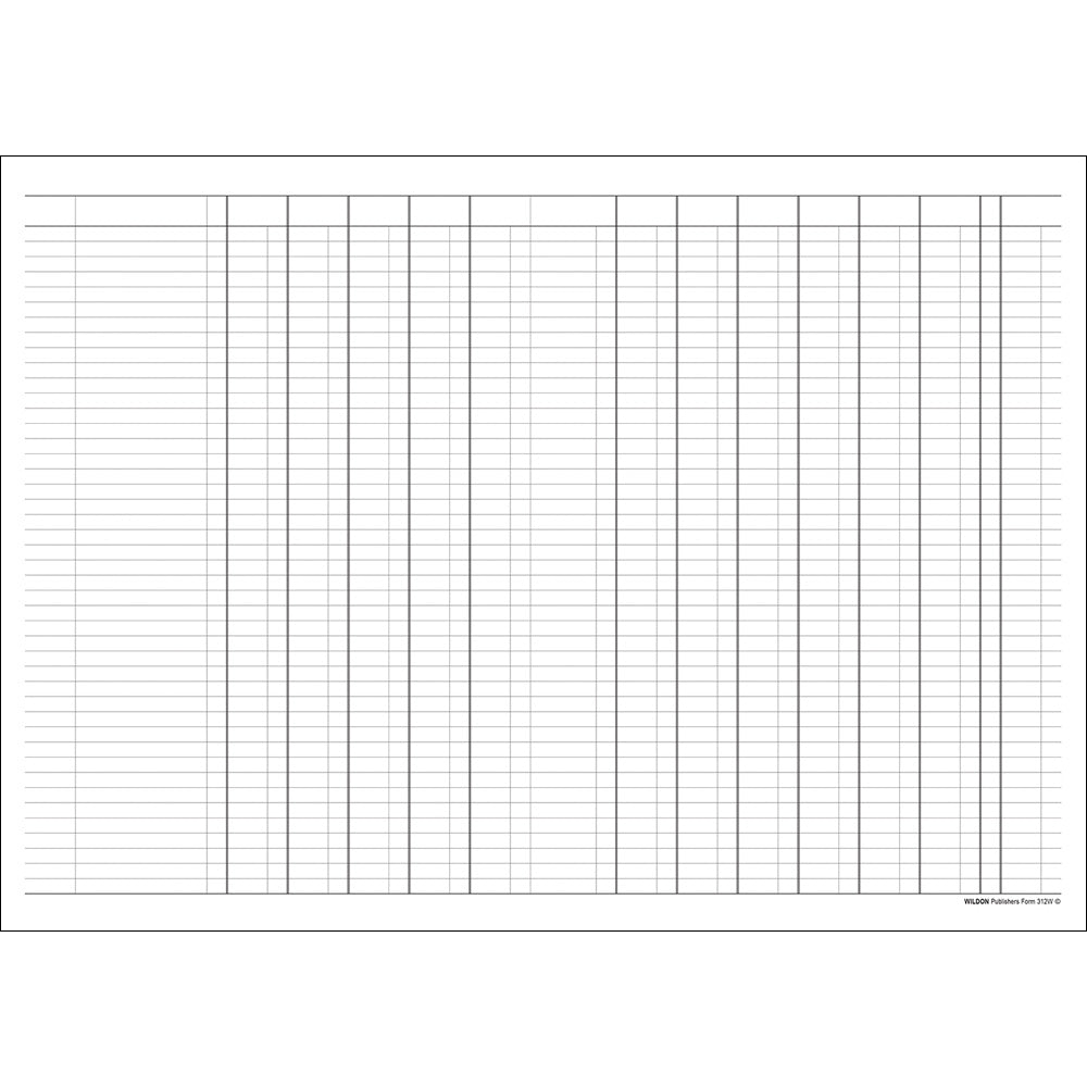 Wildon - 13 Money Column Book 56 Page, A4 Soft Cover