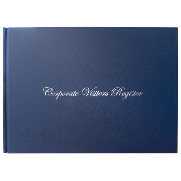 Wildon - Corporate Visitors Register 56 Leaves, A4 Landscape Hard Cover - Dark Blue