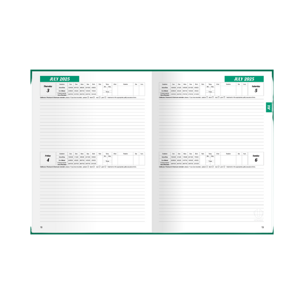 Upward - Rural, 12 Month Financial Year 2025-2026 Diary, 2 Days to Page, Quatro, PVC Cover