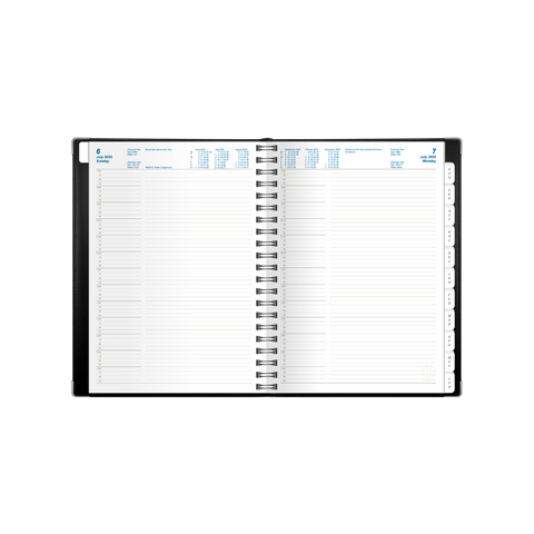 Upward - Deluxe, 12 Month Financial Yeat 2025-2026 Diary, Day to Page, B5, Padded Cover