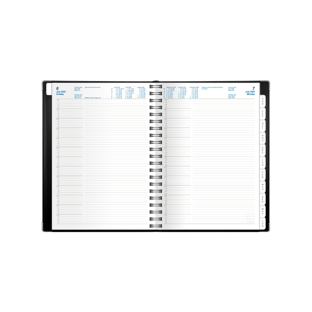 Upward - Deluxe, 12 Month Financial Yeat 2025-2026 Diary, Day to Page, B5, Padded Cover