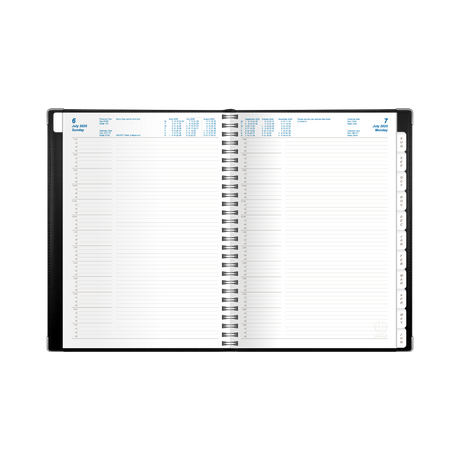 Upward - Deluxe 12 Month Financial Year 2025-2026 Diary, Day to Page, A4, Padded Cover