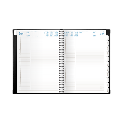 Upward - Deluxe 12 Month Financial Year 2025-2026 Diary, Day to Page, A4, Padded Cover