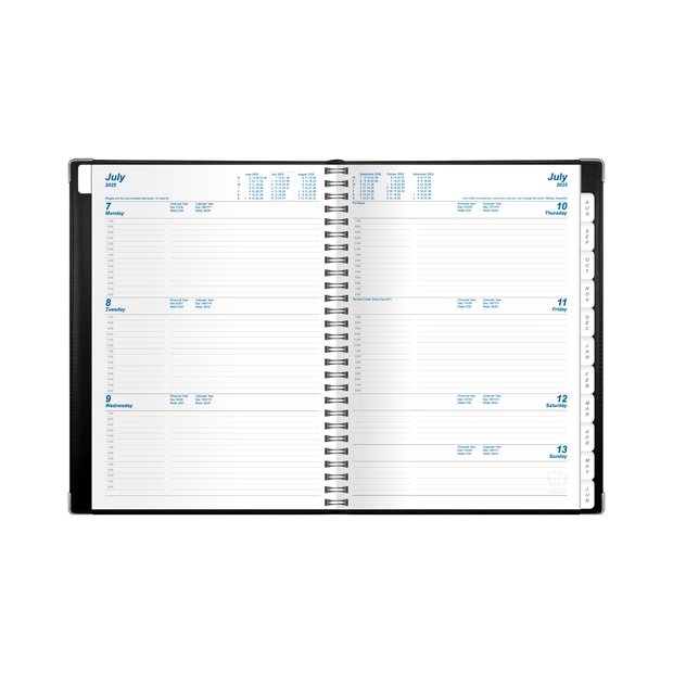 Upward - Deluxe, 12 Month Financial Year 2025-2026 Diary, Week to View, A4, Padded Cover