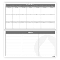 IKONINK - Meal Planner, Undated, Week to View Diary, 105x210mm Case Bound - Assorted