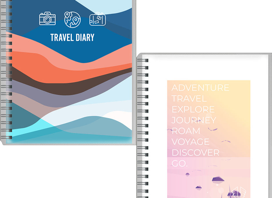 Upward - Travel Diary Planner, Undated, Day to Page, A5 Wiro Bound