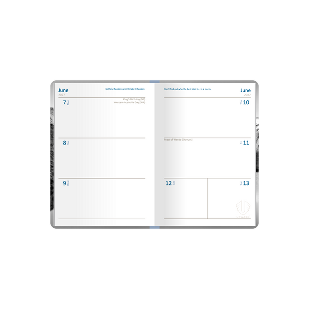 2027 Calendar Year Diary/Planner - 12 Month A6 Week to View Diary - Hard Cover - Upward Fashion Range