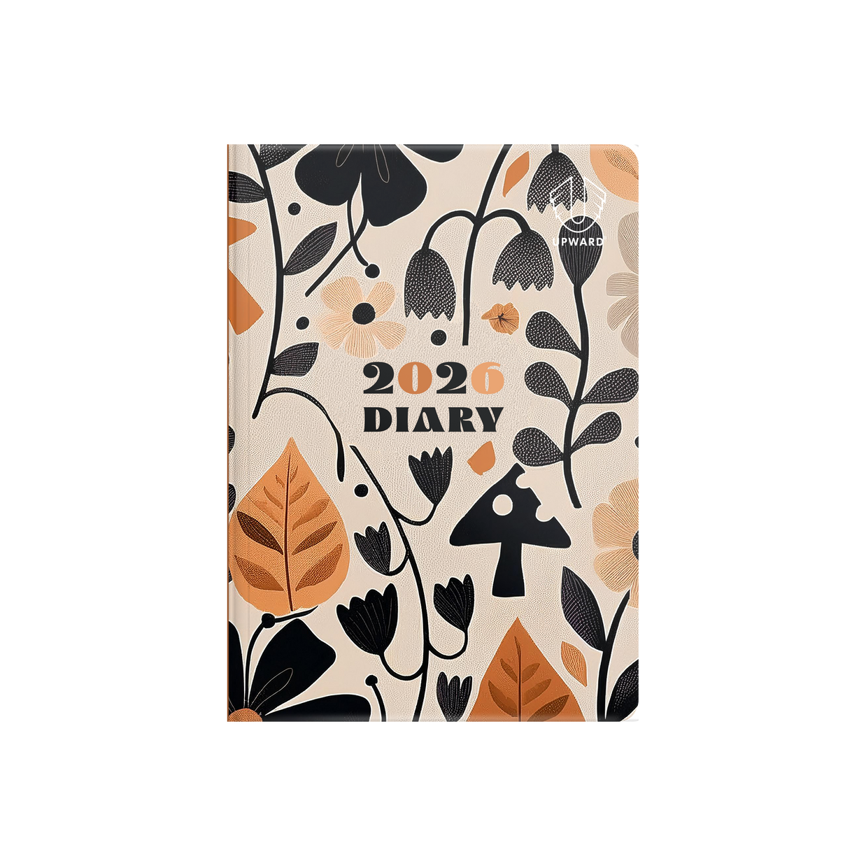 Upward - Fashion 3426, 12 Month 2026 Calendar Year Planner, Week to View Diary, B6 Case Bound - Wild Garden