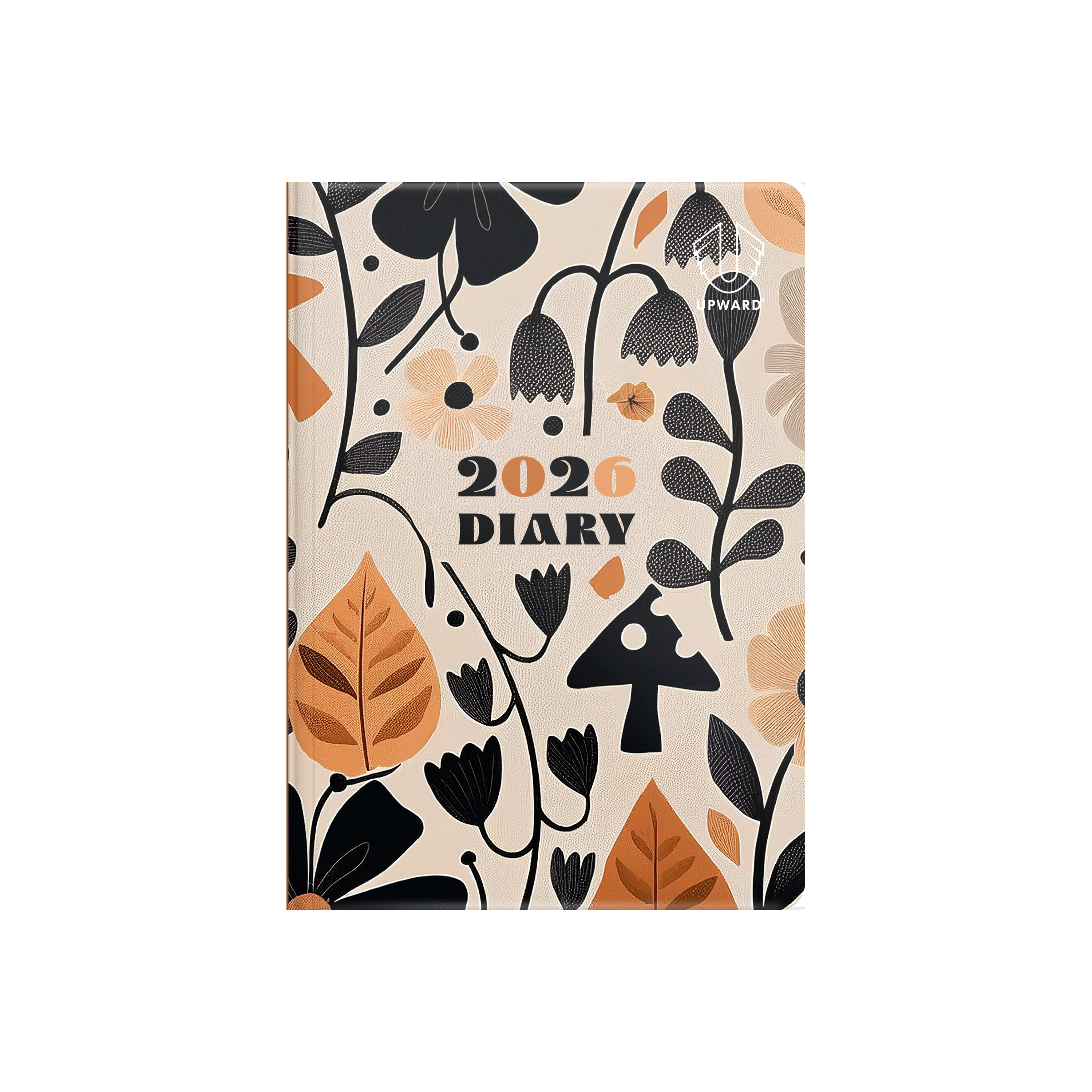 Upward - Fashion 3426, 12 Month 2026 Calendar Year Planner, Week to View Diary, B6 Case Bound - Wild Garden