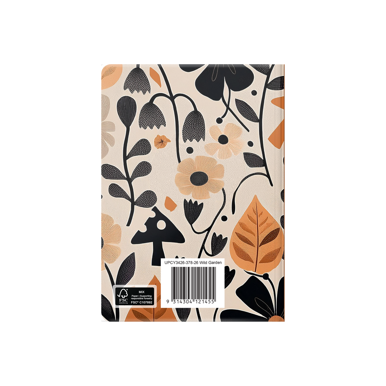 Upward - Fashion 3426, 12 Month 2026 Calendar Year Planner, Week to View Diary, B6 Case Bound - Wild Garden