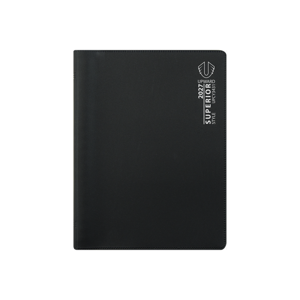 2027 Calendar Year Diary/Planner - 12 Month B6 Week to View Diary - Wiro Bound - Upward Superior Range