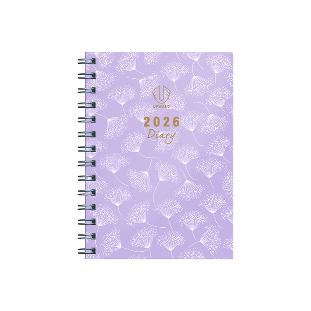 Upward - Fashion 3436, 12 Month 2026 Calendar Year Planner, Week to View Diary, B6 Wiro Bound