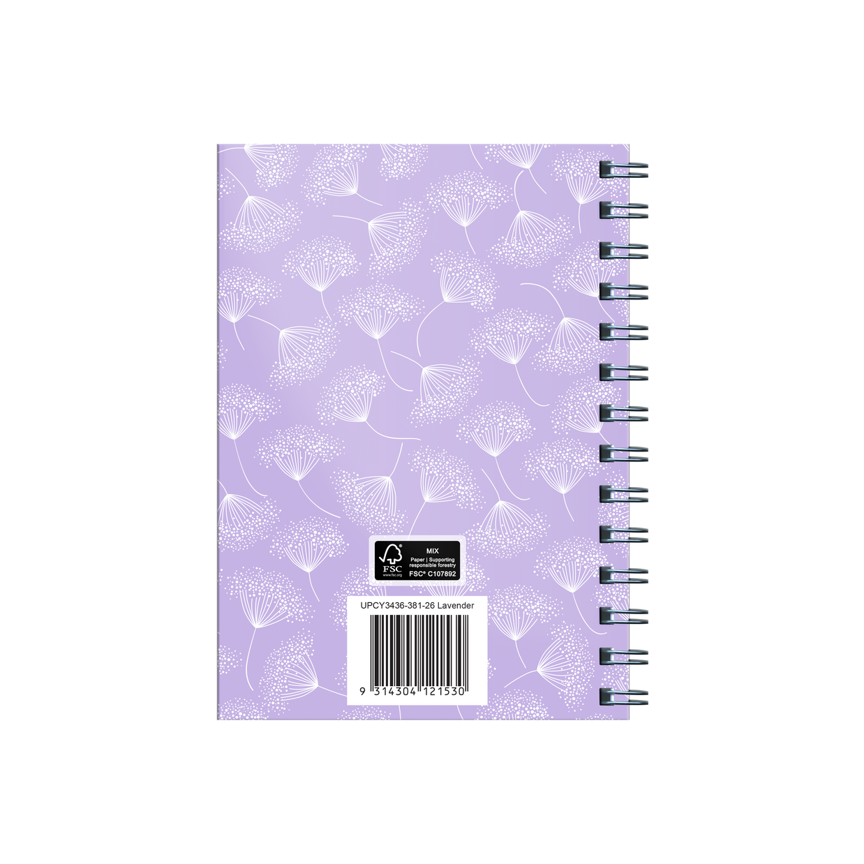 Upward - Fashion 3436, 12 Month 2026 Calendar Year Planner, Week to View Diary, B6 Wiro Bound