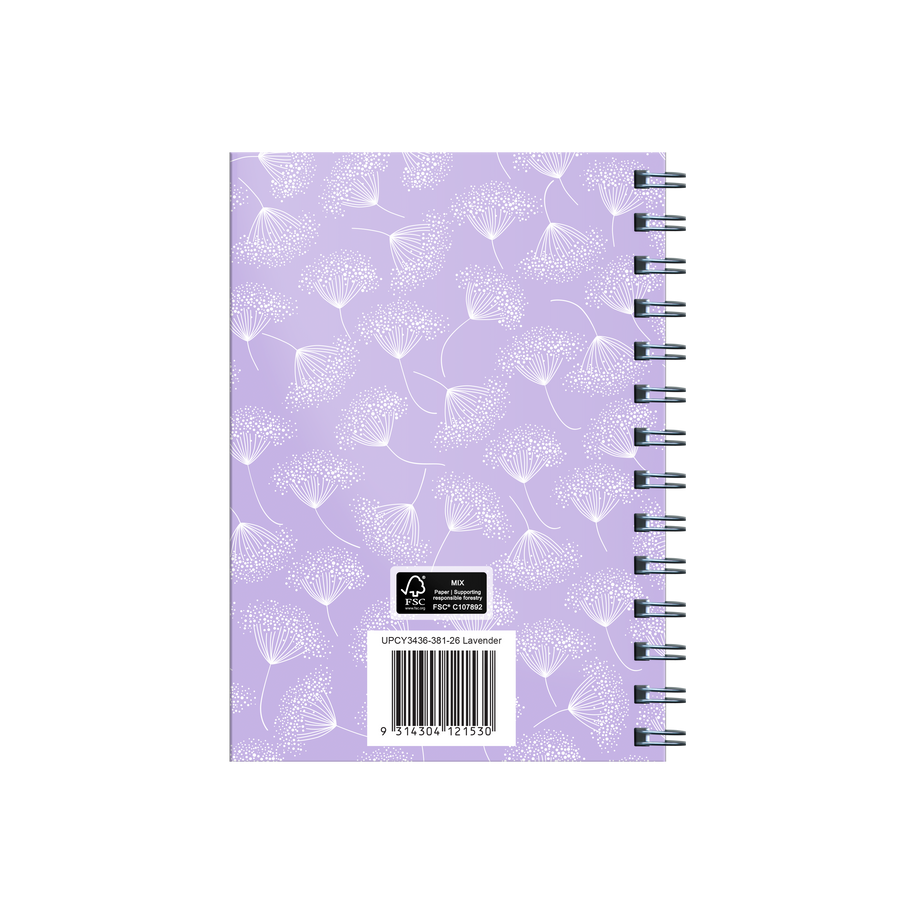 Upward - Fashion 3436, 12 Month 2026 Calendar Year Planner, Week to View Diary, B6 Wiro Bound