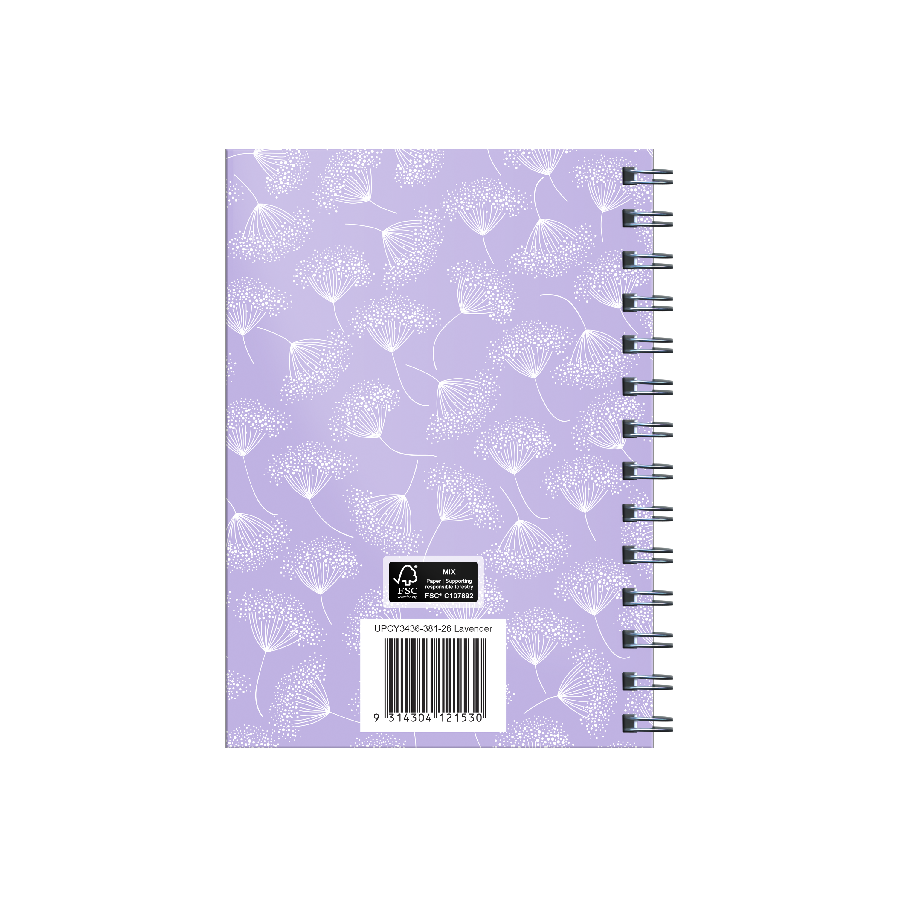 Upward - Fashion 3436, 12 Month 2026 Calendar Year Planner, Week to View Diary, B6 Wiro Bound