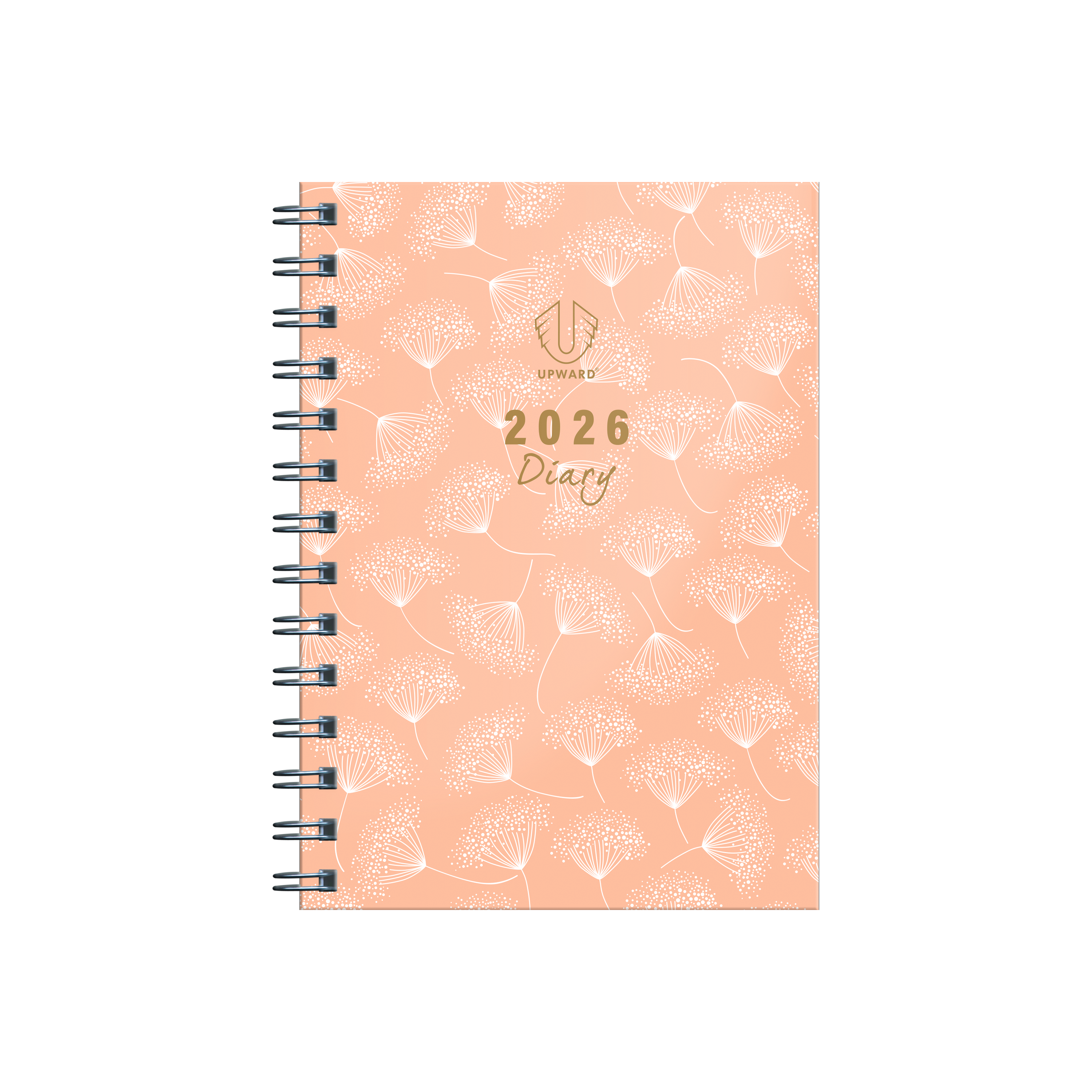 Upward - Fashion 3436, 12 Month 2026 Calendar Year Planner, Week to View Diary, B6 Wiro Bound