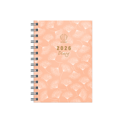 Upward - Fashion 3436, 12 Month 2026 Calendar Year Planner, Week to View Diary, B6 Wiro Bound