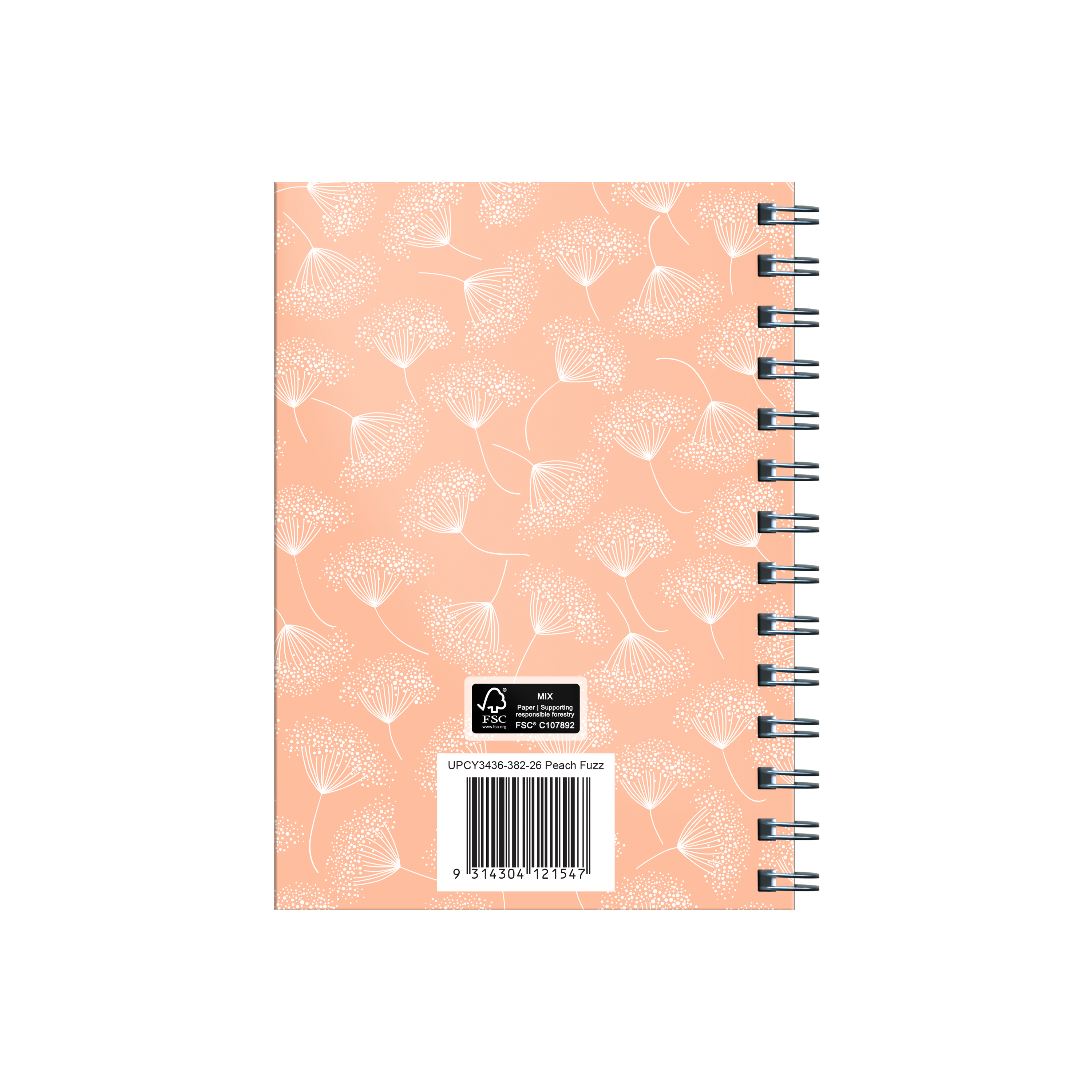 Upward - Fashion 3436, 12 Month 2026 Calendar Year Planner, Week to View Diary, B6 Wiro Bound