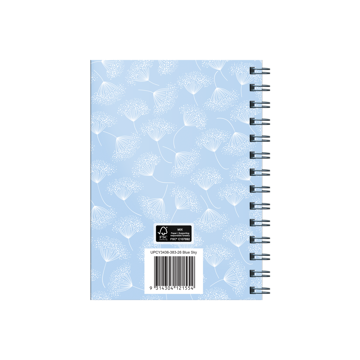 Upward - Fashion 3436, 12 Month 2026 Calendar Year Planner, Week to View Diary, B6 Wiro Bound