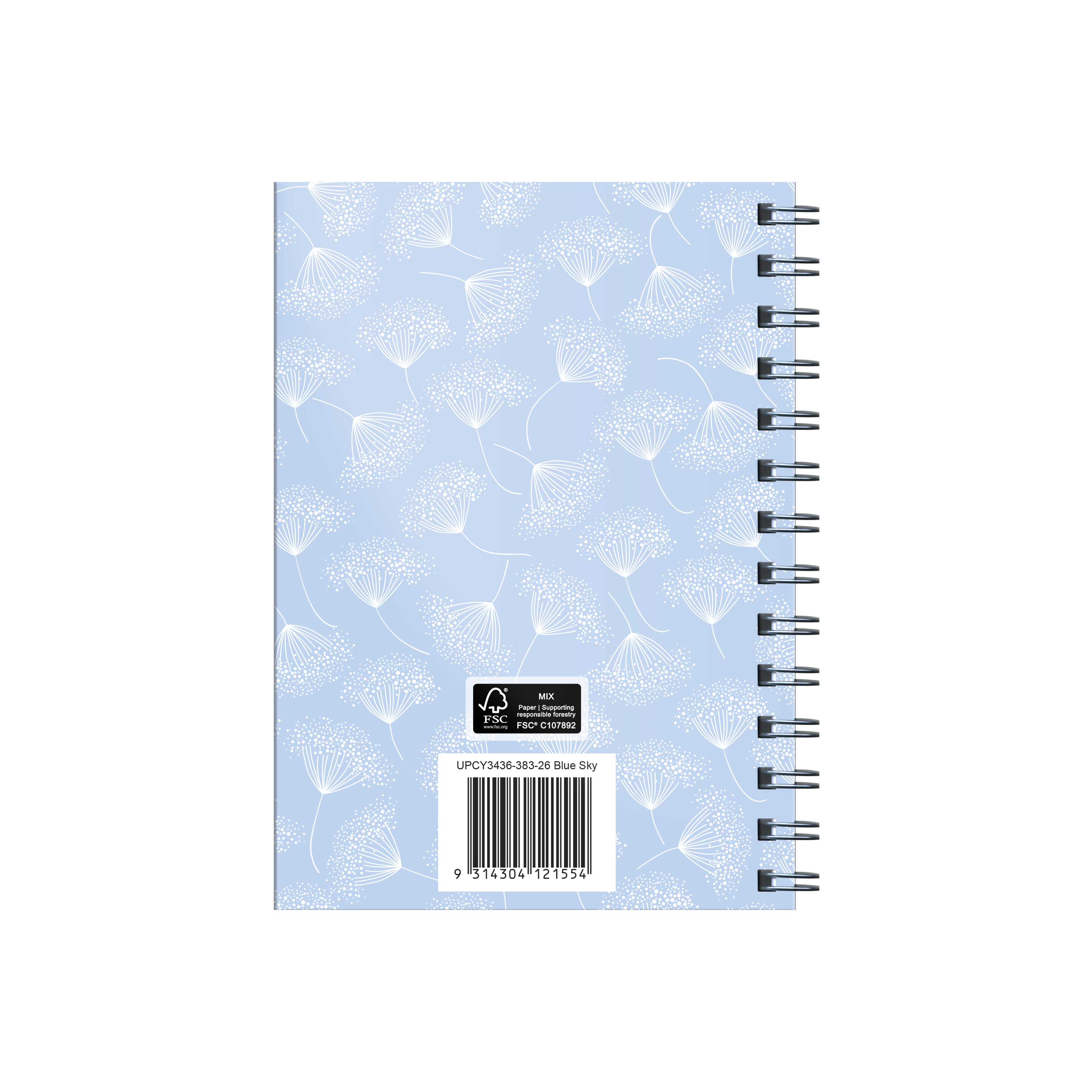 Upward - Fashion 3436, 12 Month 2026 Calendar Year Planner, Week to View Diary, B6 Wiro Bound