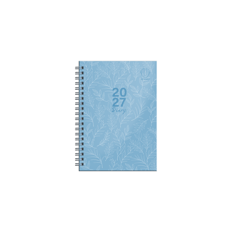 2027 Calendar Year Diary/Planner - 12 Month B6 Week to View Diary - Wiro Bound - Upward Fashion Range