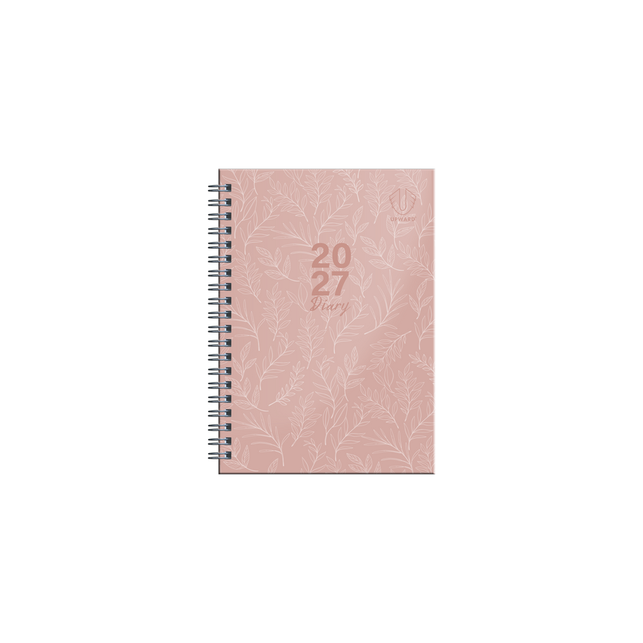2027 Calendar Year Diary/Planner - 12 Month B6 Week to View Diary - Wiro Bound - Upward Fashion Range