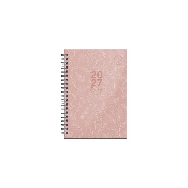 2027 Calendar Year Diary/Planner - 12 Month B6 Week to View Diary - Wiro Bound - Upward Fashion Range