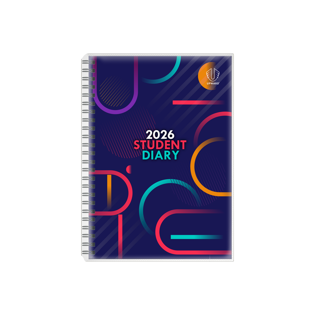 Upward - Student Diary 4400, 12 Month 2026 Calendar Year Planner, Week to View Diary, B5 Wiro Bound