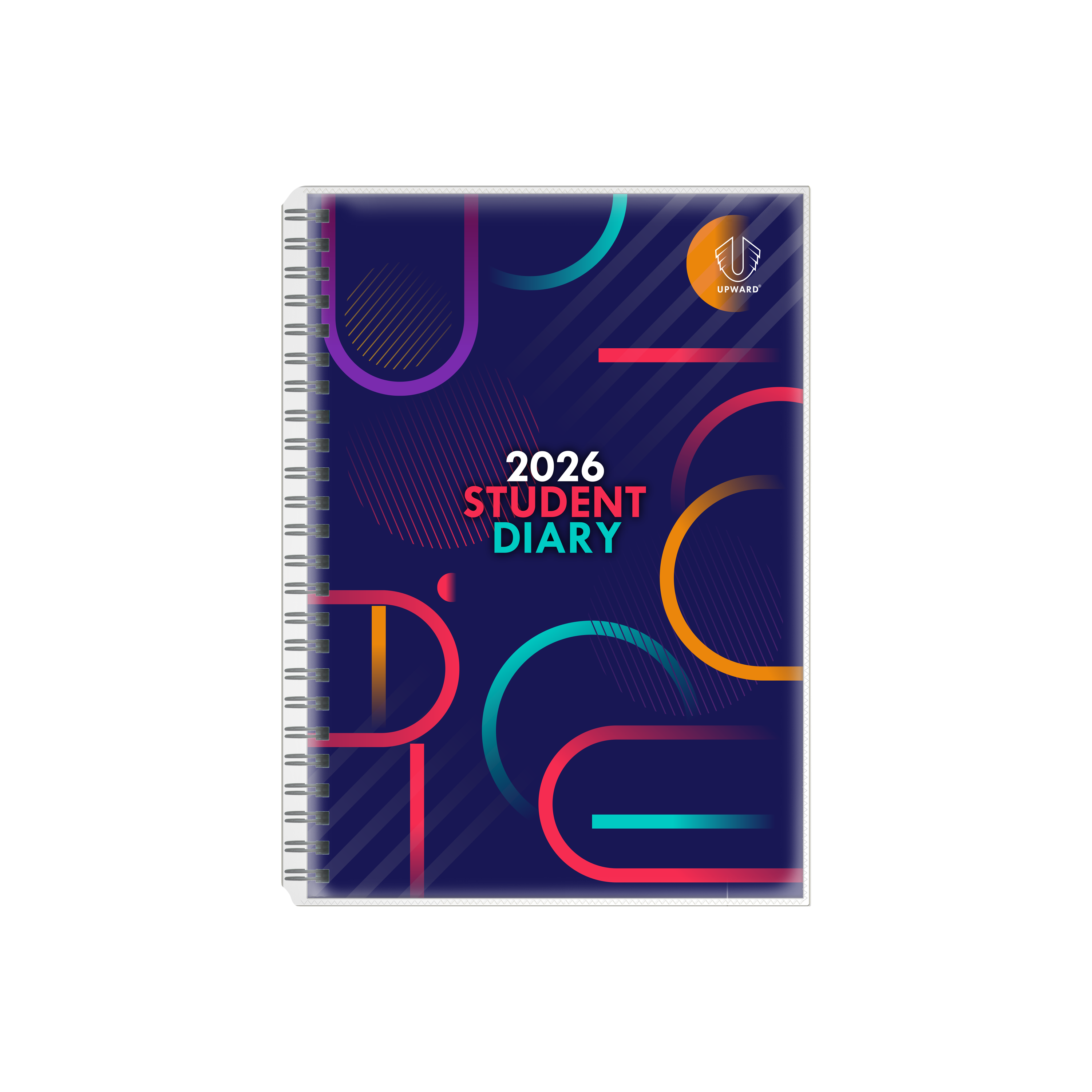 Upward - Student Diary 4400, 12 Month 2026 Calendar Year Planner, Week to View Diary, B5 Wiro Bound