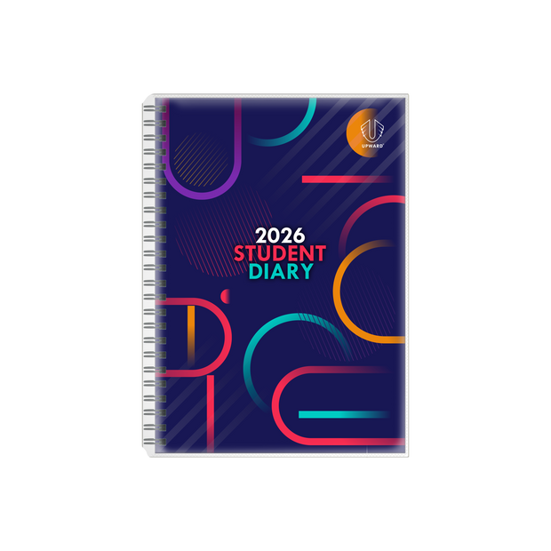 Upward - Student Diary 4400, 12 Month 2026 Calendar Year Planner, Week to View Diary, B5 Wiro Bound