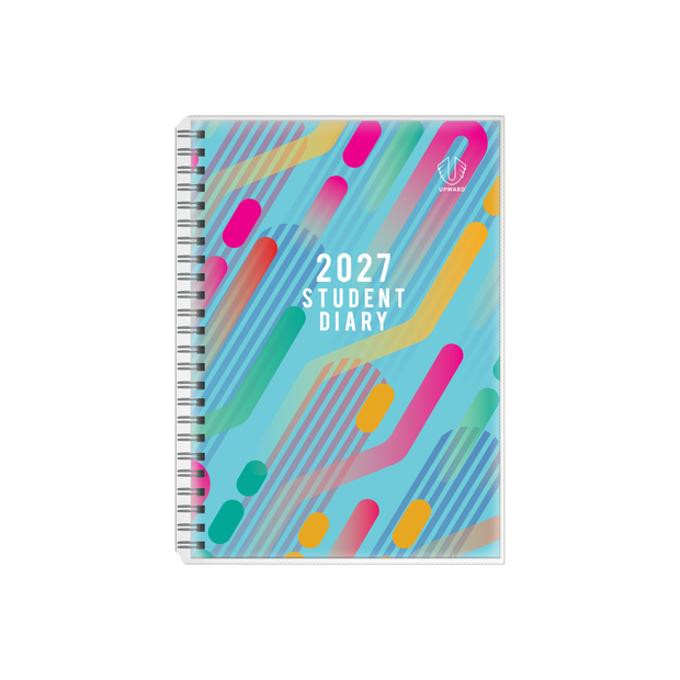 2027 Calendar Year Diary/Planner - 12 Month B5 Week to View Diary - Wiro Bound - Upward Student Diary Range