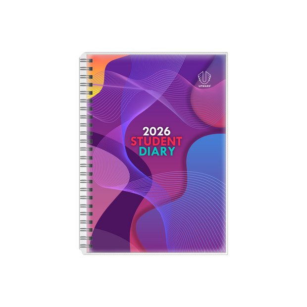 Upward - Student Diary 4400, 12 Month 2026 Calendar Year Planner, Week to View Diary, B5 Wiro Bound