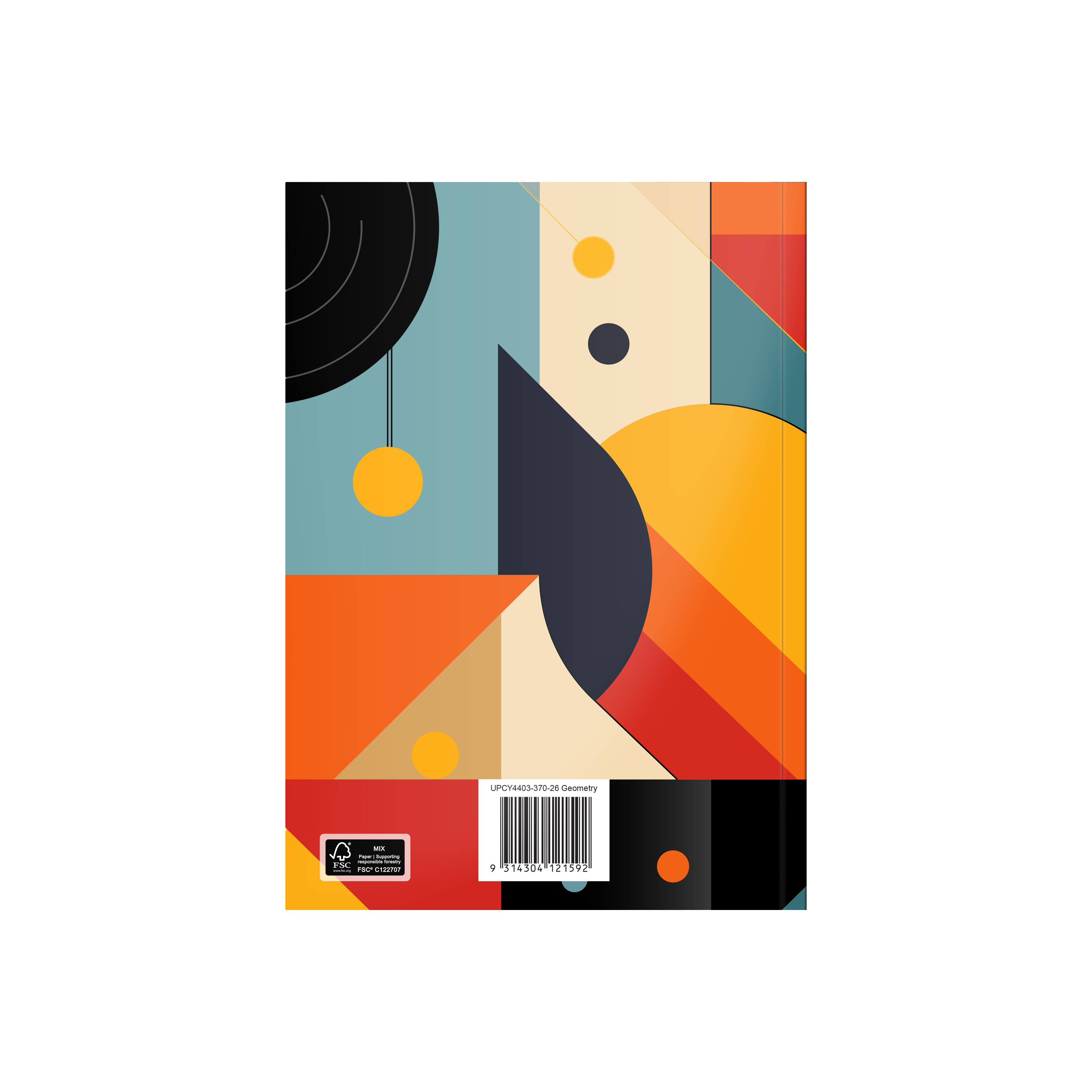 Upward - School Diary 4403, 12 Month 2026 Calendar Year Planner, Week to View Diary, B5 Case Bound - Geometry
