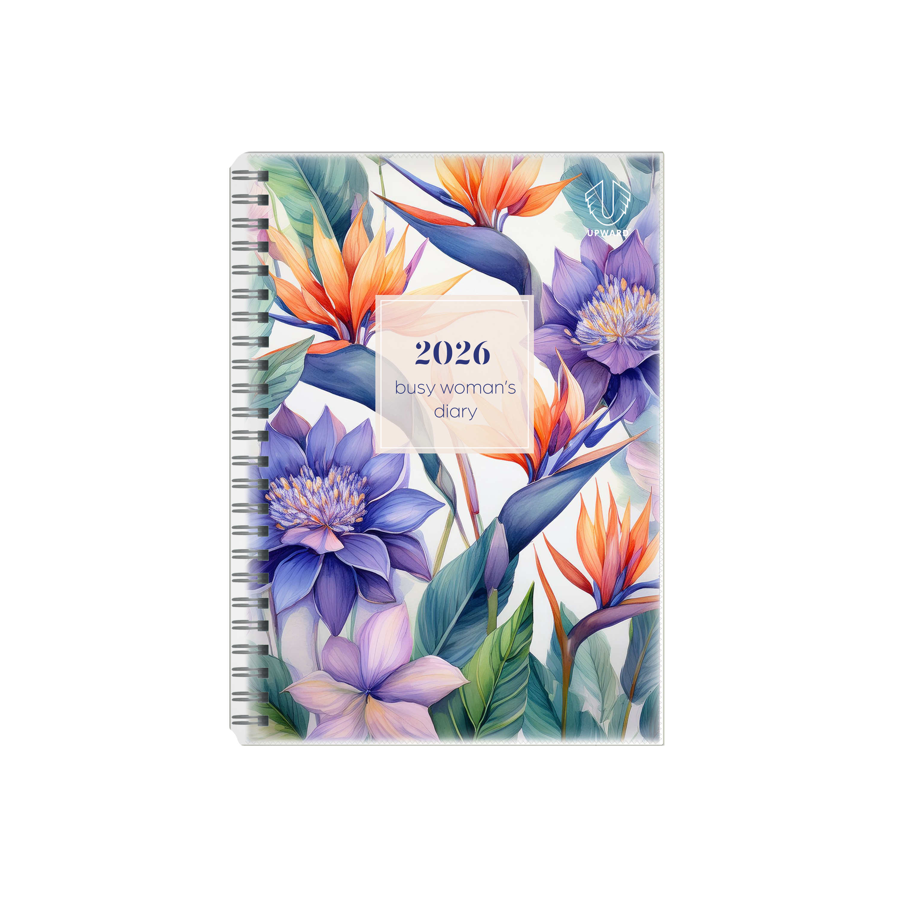 Upward - Busy Woman's Diary 4404, 12 Month 2026 Calendar Year Planner, Week to View Diary, A5 Wiro Bound