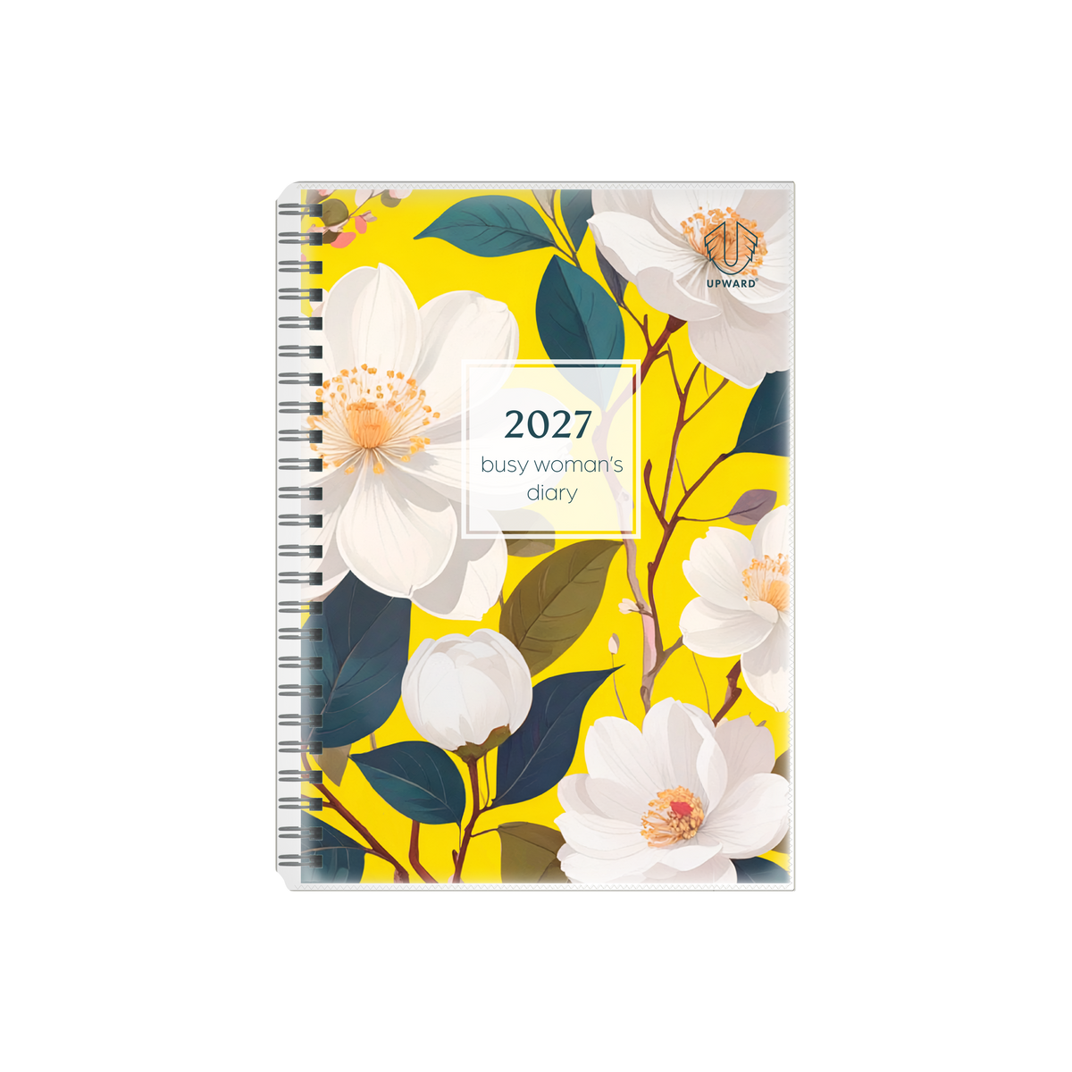 2027 Calendar Year Diary/Planner - 12 Month A5 Week to View Diary - Wiro Bound - Upward Busy Woman's Diary Range