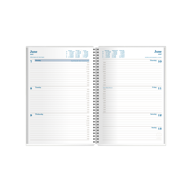 2027 Calendar Year Diary/Planner - 12 Month A5 Week to View Diary - Wiro Bound - Upward Busy Woman's Diary Range