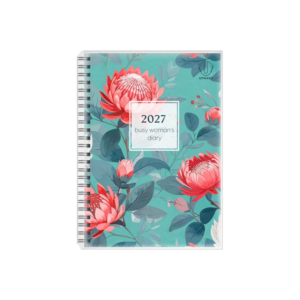 2027 Calendar Year Diary/Planner - 12 Month A5 Week to View Diary - Wiro Bound - Upward Busy Woman's Diary Range
