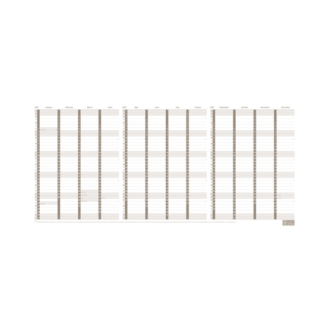 Upward - Diary Planner 4702, 2026 Calendar Year Planner, A4 Fold out 557x297mm Paper Planner