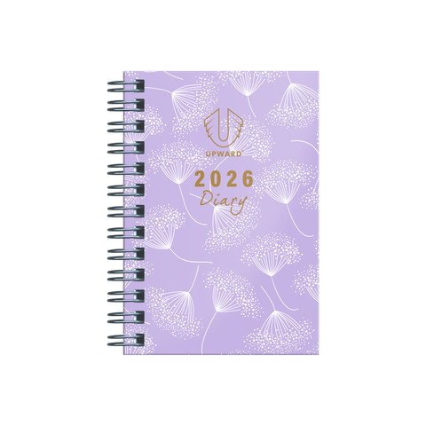 Upward - Fashion 5436, 12 Month 2026 Calendar Year Planner, Week to View Diary, A7 Wiro Bound