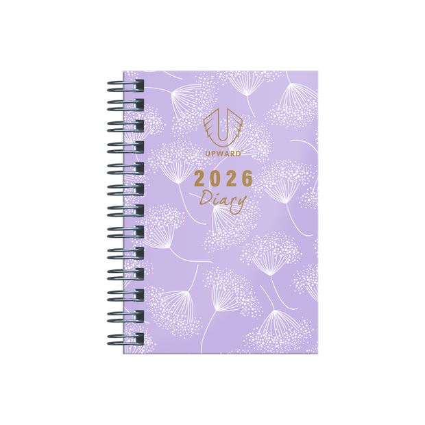 Upward - Fashion 5436, 12 Month 2026 Calendar Year Planner, Week to View Diary, A7 Wiro Bound