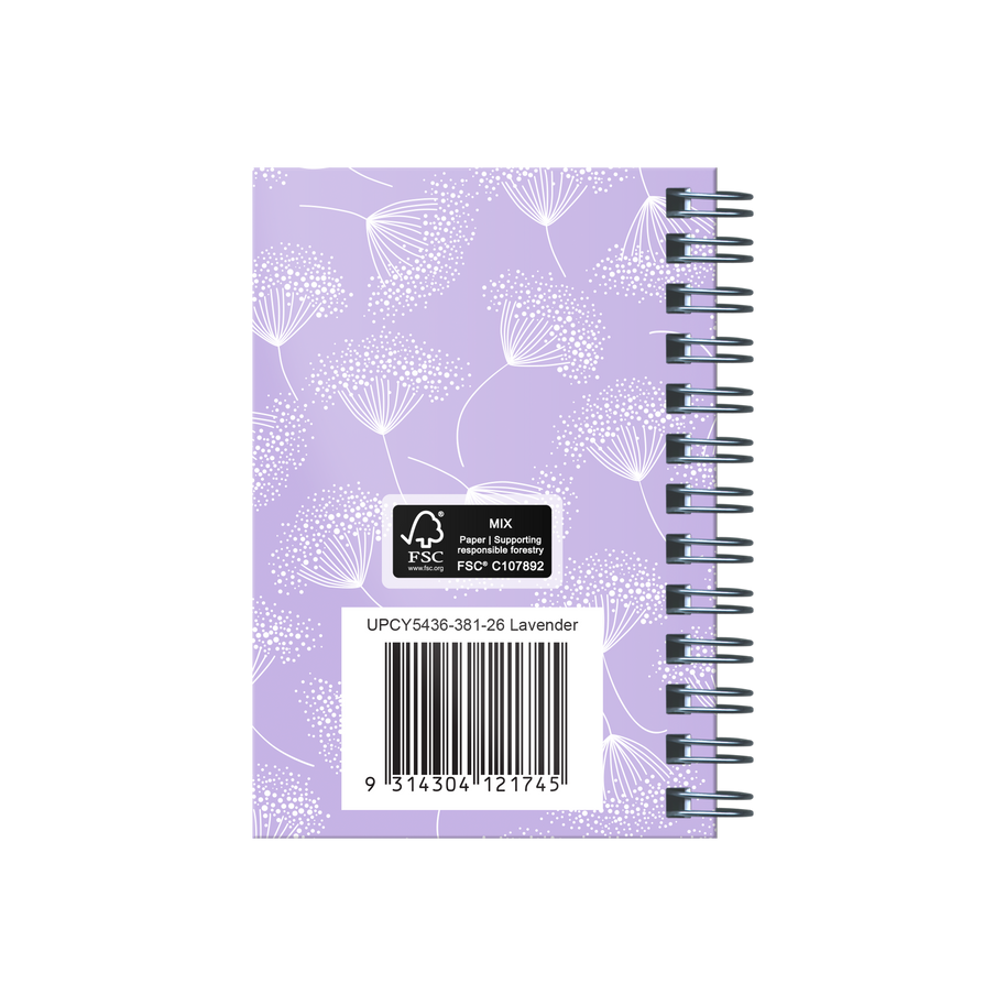 Upward - Fashion 5436, 12 Month 2026 Calendar Year Planner, Week to View Diary, A7 Wiro Bound