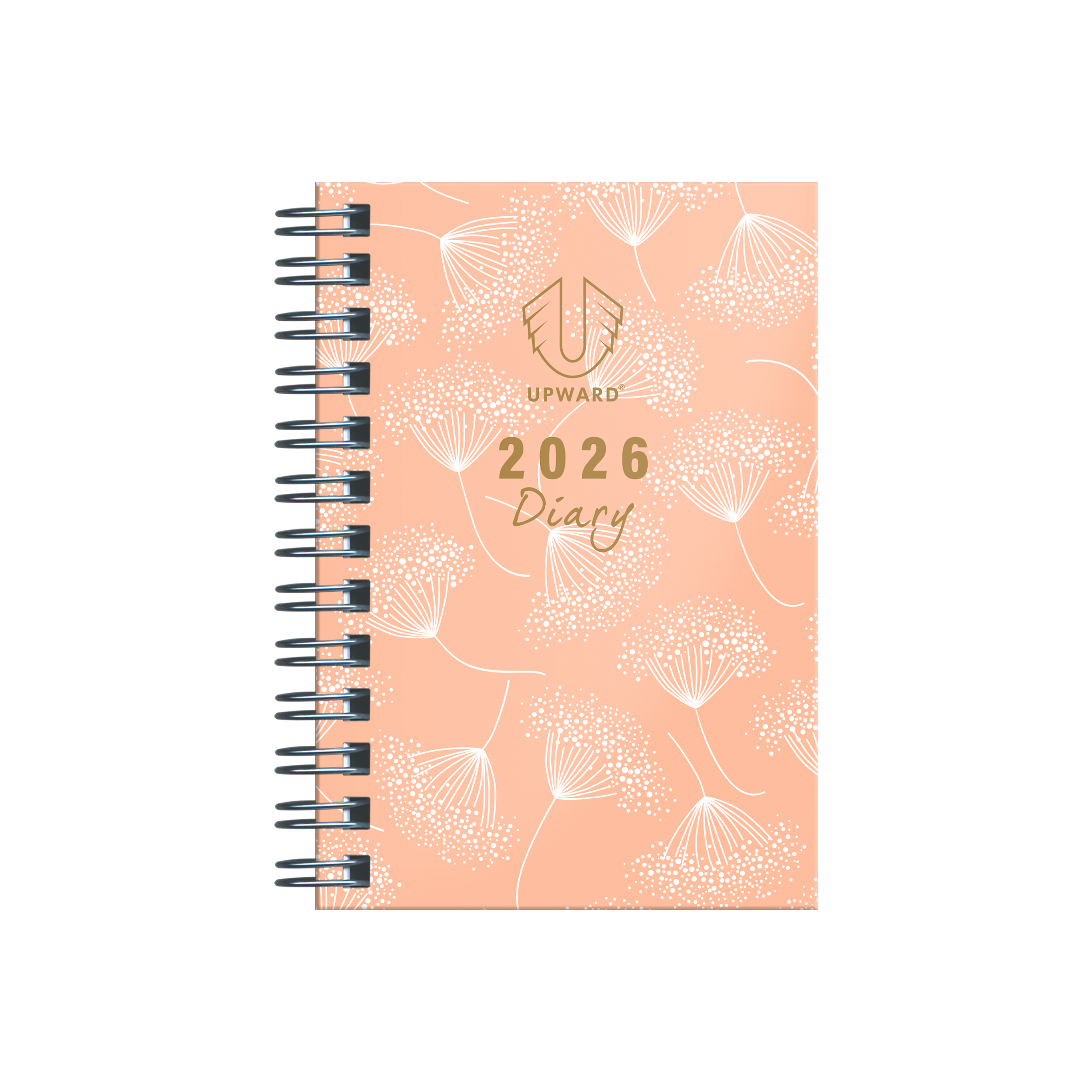 Upward - Fashion 5436, 12 Month 2026 Calendar Year Planner, Week to View Diary, A7 Wiro Bound