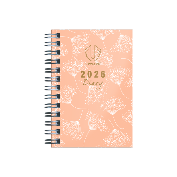 Upward - Fashion 5436, 12 Month 2026 Calendar Year Planner, Week to View Diary, A7 Wiro Bound