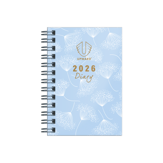 Upward - Fashion 5436, 12 Month 2026 Calendar Year Planner, Week to View Diary, A7 Wiro Bound