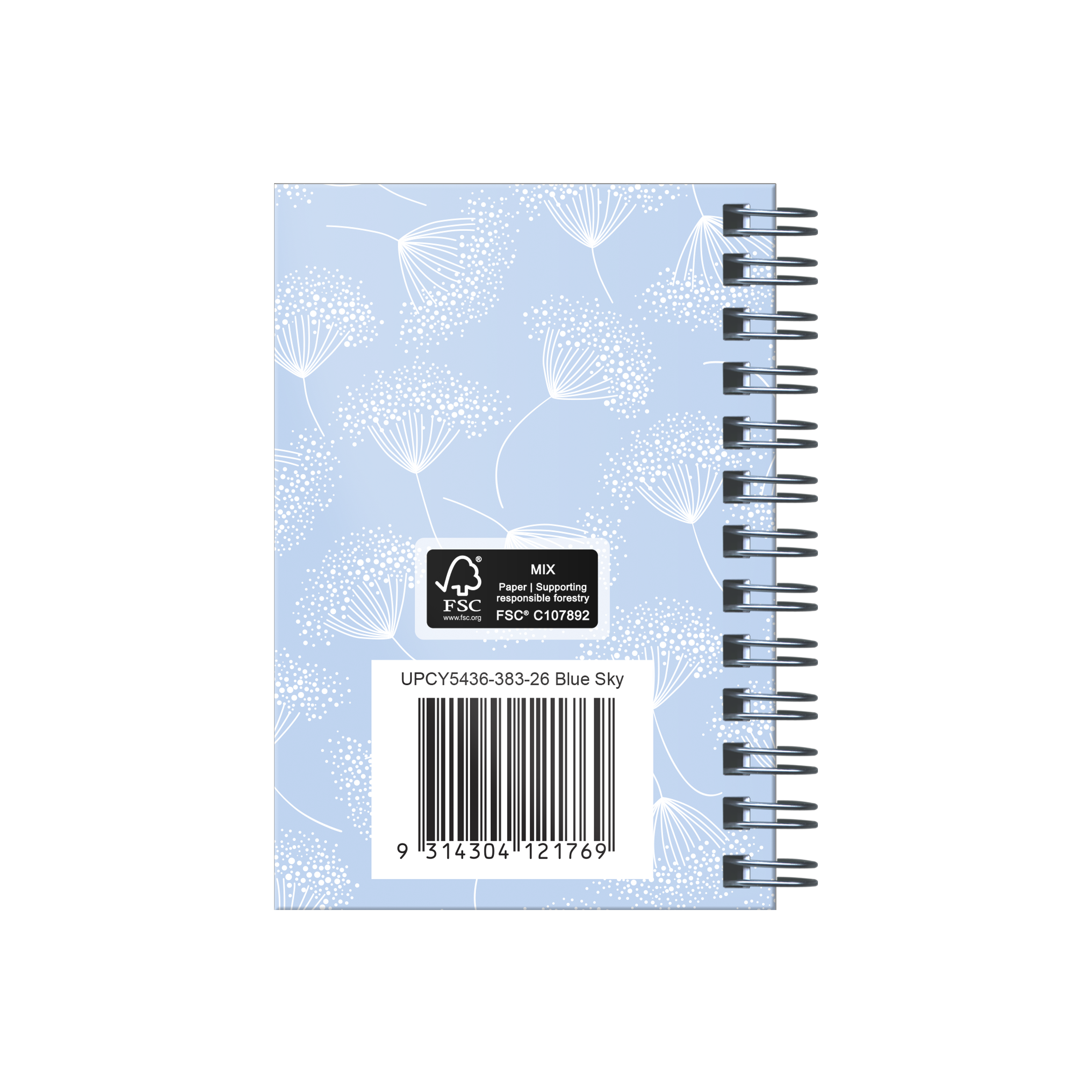 Upward - Fashion 5436, 12 Month 2026 Calendar Year Planner, Week to View Diary, A7 Wiro Bound