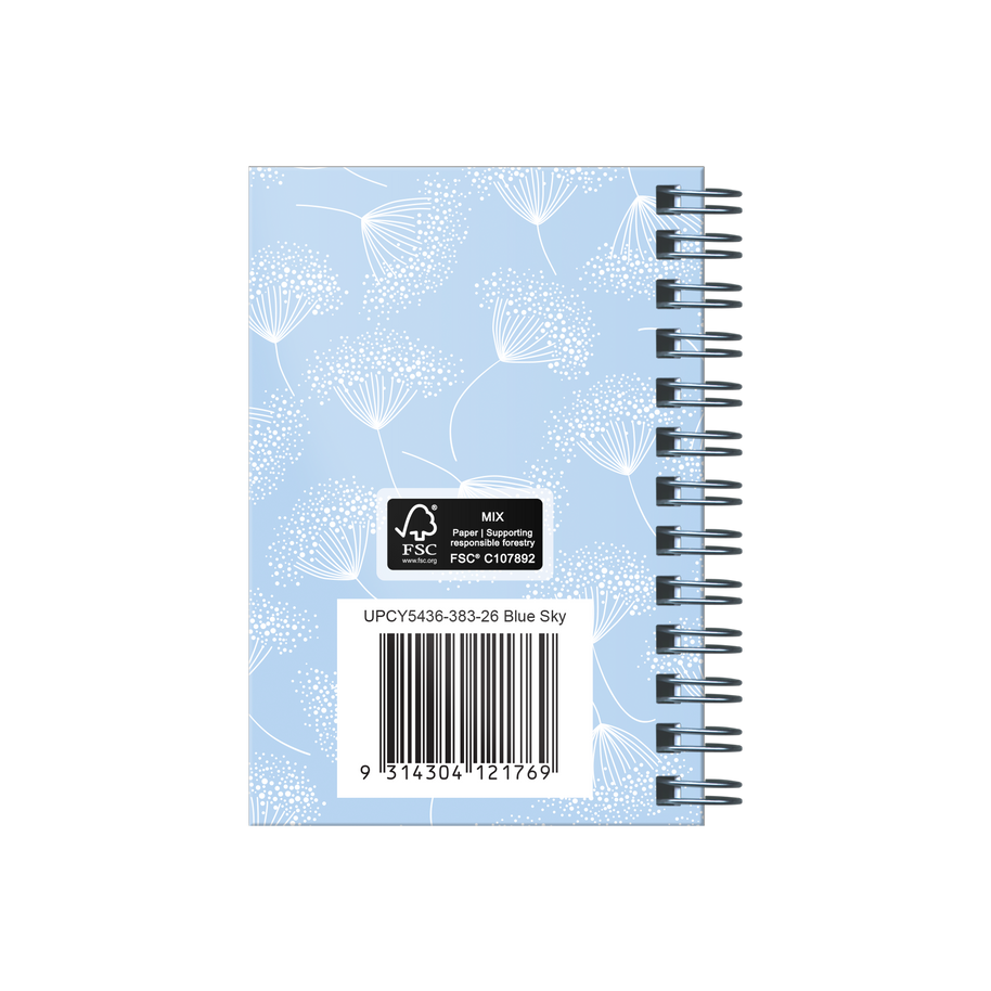 Upward - Fashion 5436, 12 Month 2026 Calendar Year Planner, Week to View Diary, A7 Wiro Bound