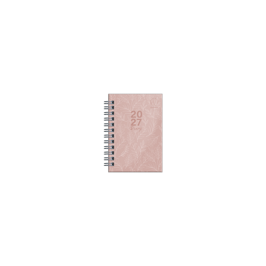 2027 Calendar Year Diary/Planner - 12 Month A7 Week to View Diary - Wiro Bound - Upward Fashion Range