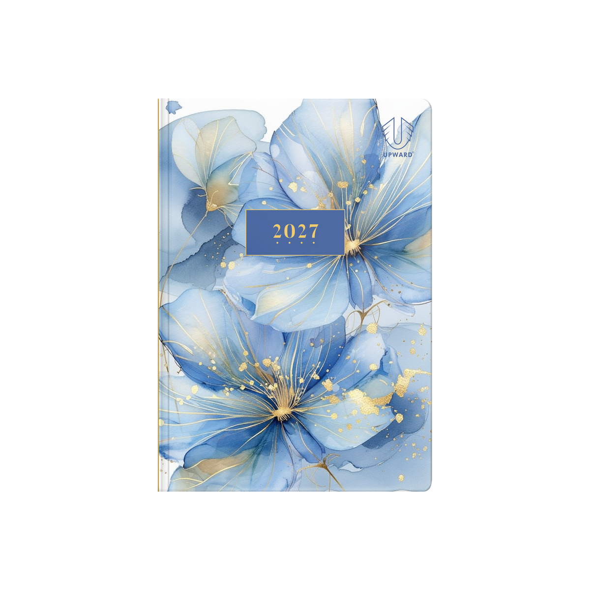 2027 Calendar Year Diary/Planner - 12 Month A5 Day to Page Diary - Hard Cover in Water Colour - Upward Fashion Range