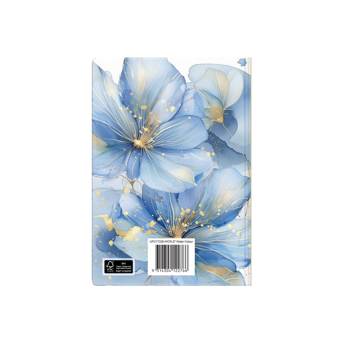2027 Calendar Year Diary/Planner - 12 Month A5 Day to Page Diary - Hard Cover in Water Colour - Upward Fashion Range
