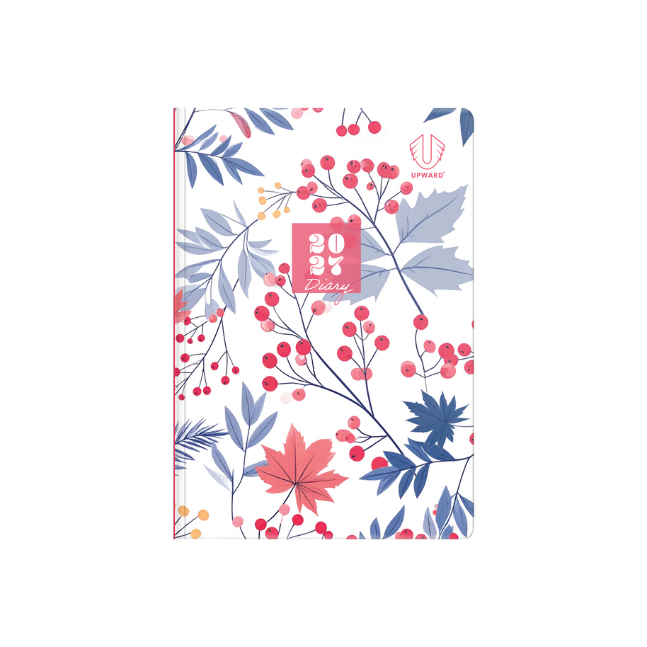 2027 Calendar Year Diary/Planner - 12 Month A5 Week to View Diary - Hard Cover in Little Fruit - Upward Fashion Range